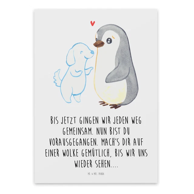 Mr. & Mrs. Panda Klapp-Trauerkarte Für Haustierverlust – 148x105mm, Mit Umschlag, Hochwertiger Karton