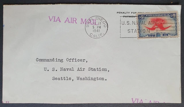 USA 1941 Navy San DIEego Seattle Naval Air Station