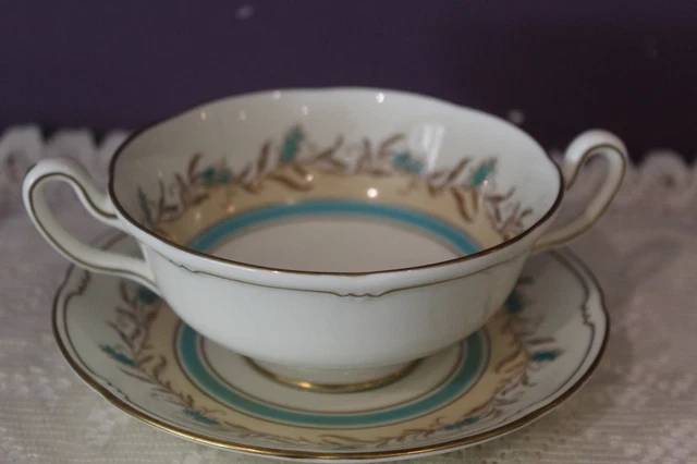 ROYAL DOULTON BONE China Prelude Handled Cream Soup Bowl With ...