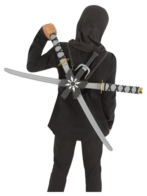Ninja Assassino Zaino Ninja Accessorio Vestito Giocattolo Arma Spade