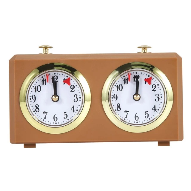 Reloj de ajedrez mecánico analógico para juego de ajedrez temporizador reloj relojes oficiales T U1Y3