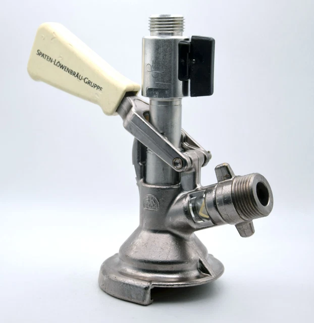 Zapfkopf mit Absperrhahn Flachfitting Typ A von Mirco Matic Keg Verschluss 3/4