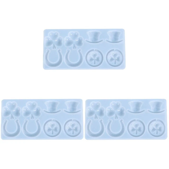Set 3 Weiß Kieselgel Schimmel Silikonform Mit Kleeblattdruck Irische
