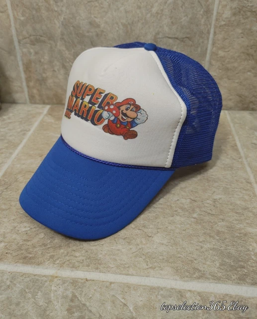 VINTAGE SUPER MARIO Bros Hat Snapback Trucker Mesh Cap by Nissun $44.95