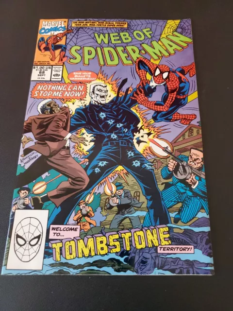 Web Of Spider-Man #68 Welcome to Tombstone Territory Marvel Comics Sept 1990