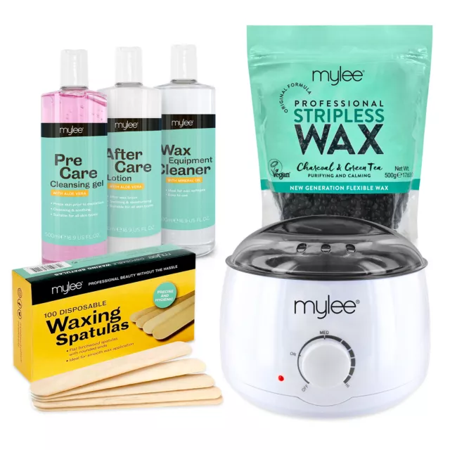 Mylee Complete Waxing Kit Hard Stripless Flexible Wax Heater Hair Removal Set 3