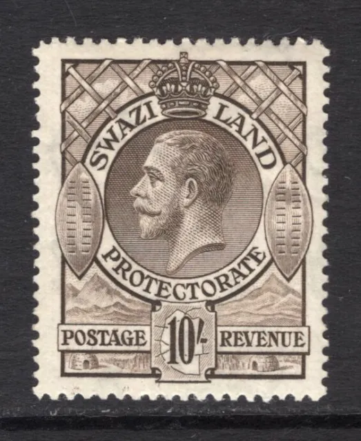 M21571 Swaziland 1933 SG20 - 10/- sepia.