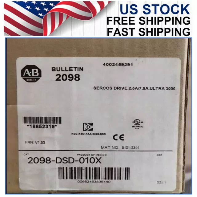 1PC New 2098-DSD-010X Allen Bradley AC DRIVE 120/240VAC SER B Free Shipping US