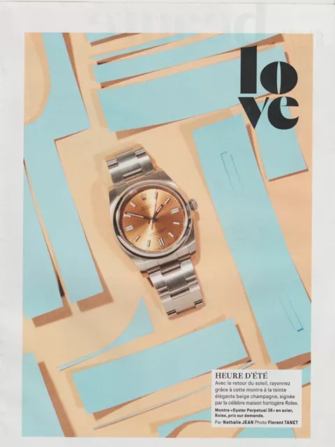 PUBLICITE de presse Montre ROLEX "Oyster Perpetual 36"  French press ad 2018