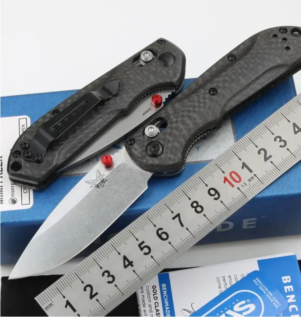 Y-START Camping Knife Hunting Folding Knife S90v Blade Carbon fiber Handle-565-1