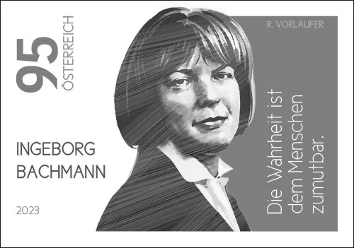 AUSTRIA 2023 "Ingeborg Bachmann"  Black Print MNH