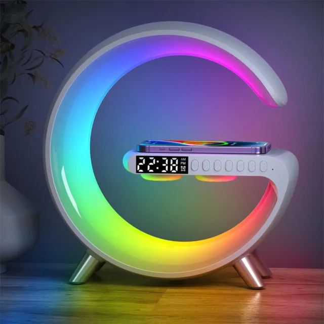 Multifunctional 4 in 1 Wireless Charger Atmosphere Lamp with Bluetooth Speaker