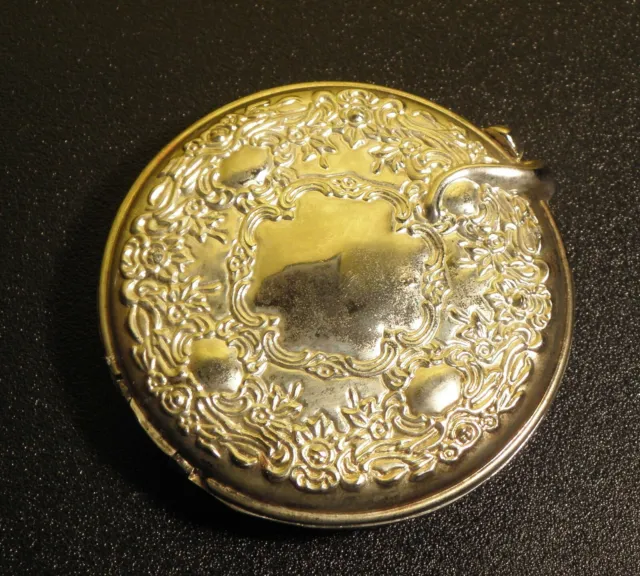 Vintage compact embellished silverplate with mirror