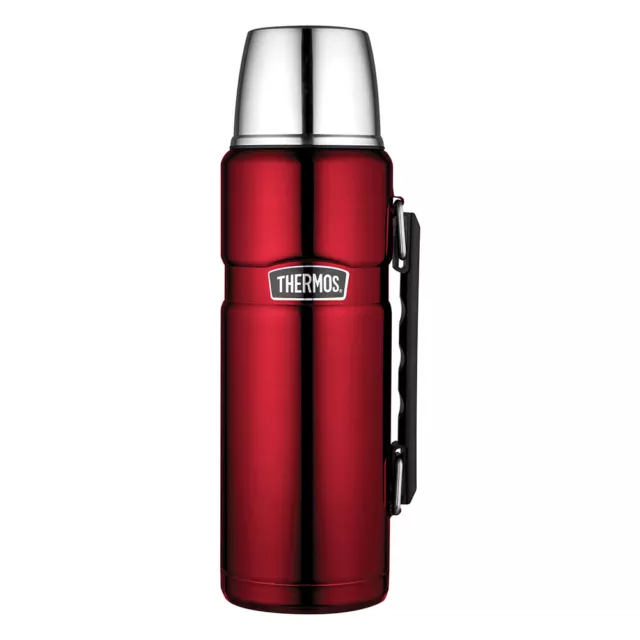 Thermos King Vacuum Insulated Flask Drink Bottle Red 1.2L Stainless Steel