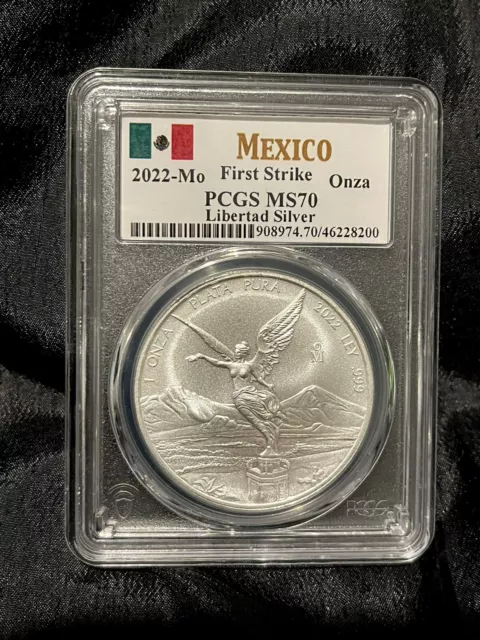 2022 Mo Mexico 1 oz Silver Libertad Onza PCGS MS 70 | First Strike UNC BU