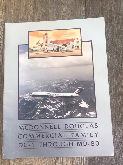 RARE 1985 MCDONNELL DOUGLAS COMMERCIAL 16 Page BROCHURE DC 1 Thru MD 80 TWA