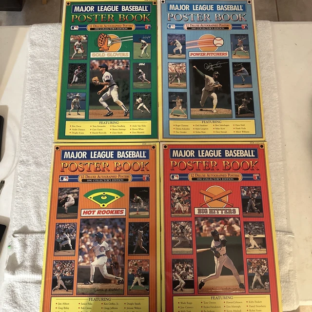 Lot of 4 MLB Player Poster Books 1990 Ken Griffey Jr. Gregg Jeffries Eric Davis Lot of 4 MLB Player Poster Books 1990 Ken Griffey Jr. Gregg Jeffries Eric Davis