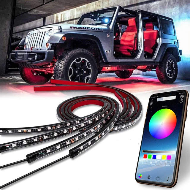 Auto LED illuminazione sottoscocca app RGB corpo sottoglow atmosfera barra luminosa
