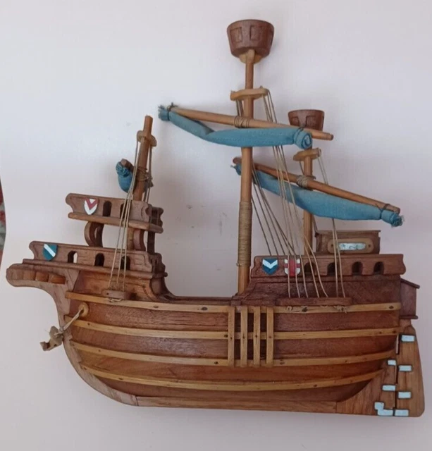 2 Stück Unvollendetes Holzbootmodell, Nautisches F Produktbild-Vorschau 3