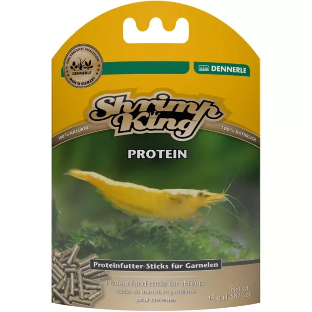 Dennerle Shrimp King Protein 45g (1.587 oz) - Protein Food Sticks for Shrimp