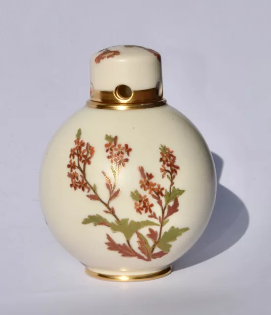 c1890 Royal Worcester Pot Pourri Vase - Hand Painted Floral #1039
