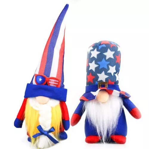 Patriotic 4th of July Decorations Gnomes Independence Day Gift Flag Day Handm...