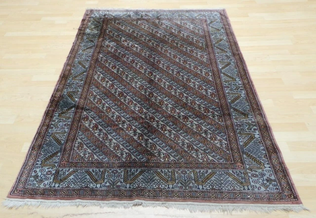 Persain design Oriental CARPET RUG HAND MADE Vintage Fine weave 6ft 3" x 4ft 2"