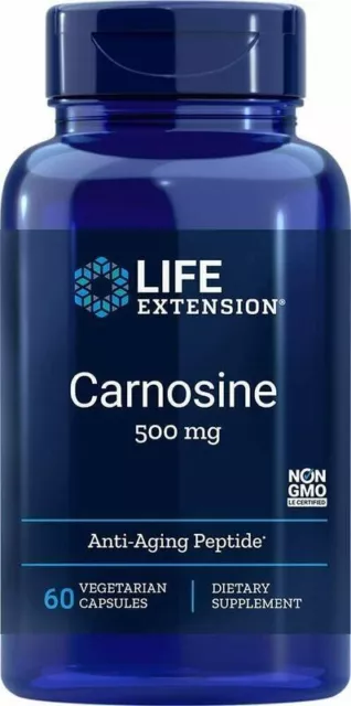 Life Extension, Carnosine, 500mg, 60 Veg. Kapseln - Blitzversand