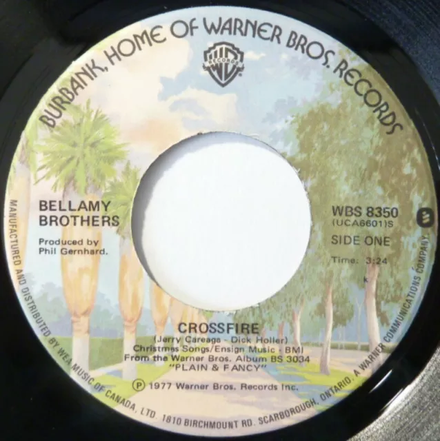 Bellamy Brothers:  Crossfire / Tiger Lily Lover:  Near Mint Single From 1977