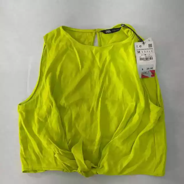 NWT Zara Lime Green Women's Tank Top - Size M