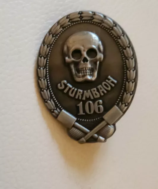 Ww1 German Skull  Pin Badge Reproduction