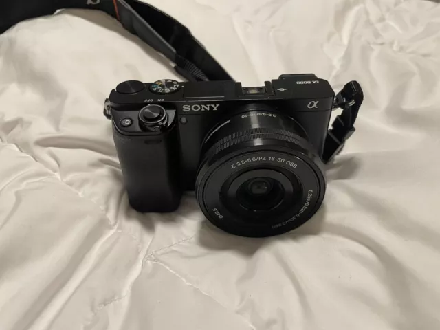 Sony Alpha α6000 24.3MP Digital SLR Camera - Black (Kit with E PZ 16-50mm...