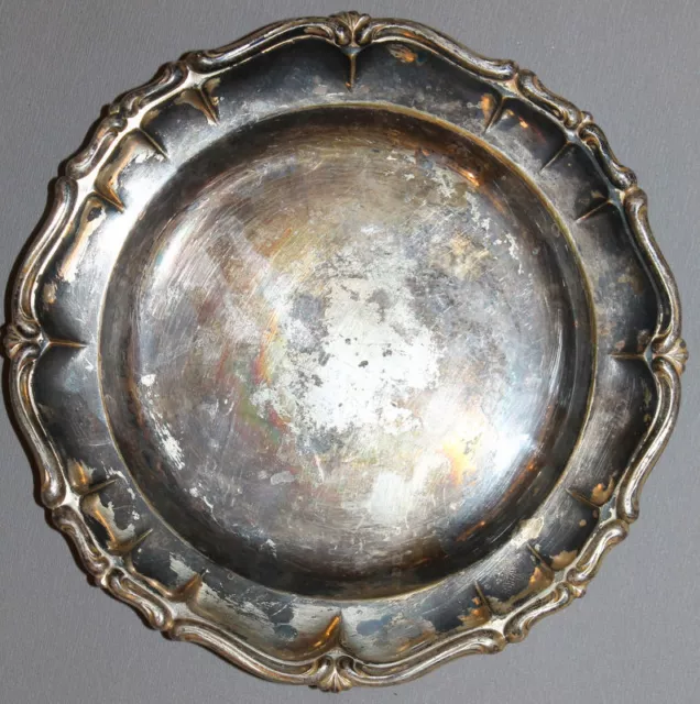 Antique Art Deco German Mussbach Silver Plated Bowl Plate