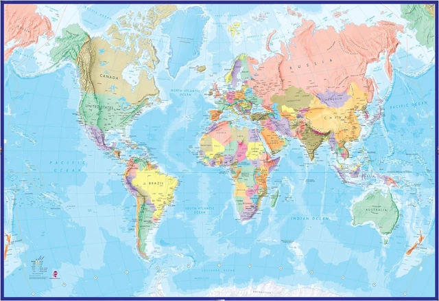 MAPS INTERNATIONAL - Giant World Map Mural - Mega-Map of the World ...