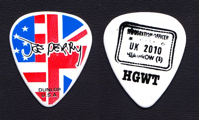 Aerosmith Joe Perry Signature US/GB Guitar Flag Pick - 2010 GB Solo Tour