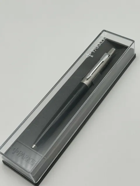 Alter Parker Jotter Kugelschreiber schwarz silber in OVP Top Made in England