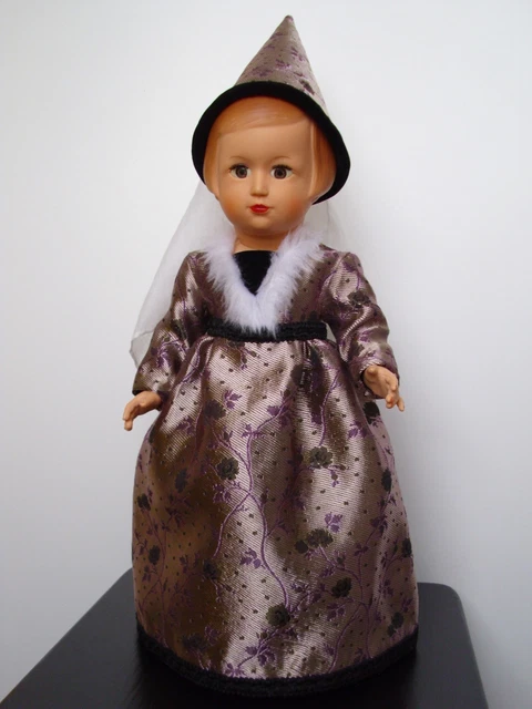 Poupée Ancienne Françoise SNF - Celluloïd - 39 Cm - Années 1950 - France