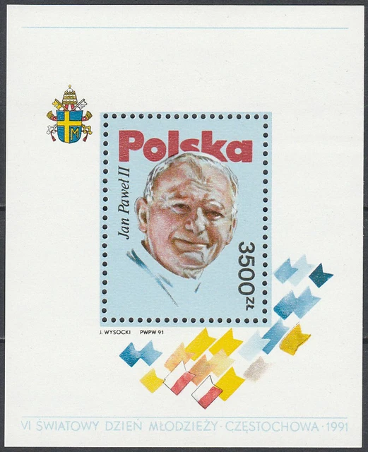 Poland 1991 - 6th International Youth Day in Częstochowa - Fi bl 143 MNH**