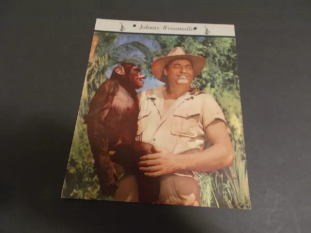 Johnny Weissmuller (Tarzan) Dixie Lid Ice Cream Premium 8x10 Picture Chimp B2