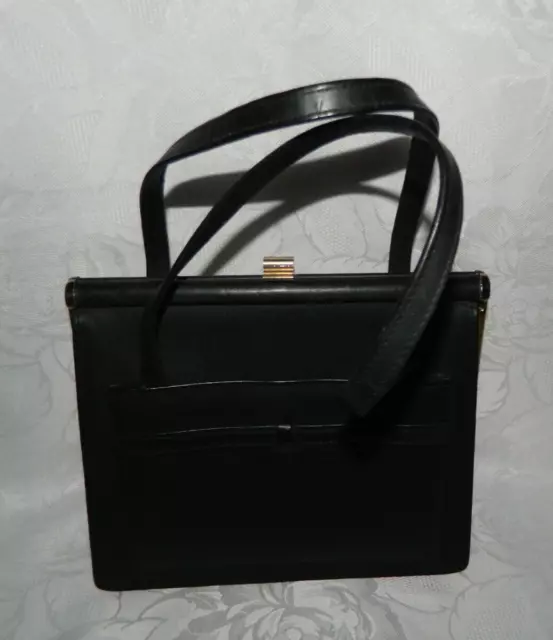 Handtasche Kelly Bag Style orig.  60er Jahre schwarz