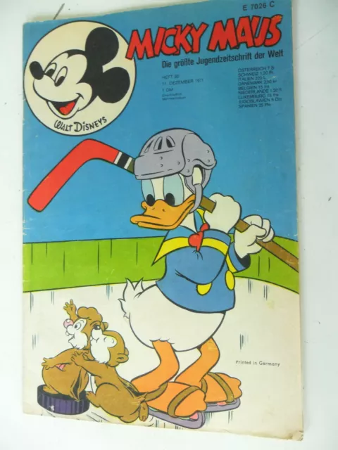 1 x Comic - Walt Disney - Micky Maus - Heft Nr. 50 - 1971 + Doppelkarte -Z.3/3-