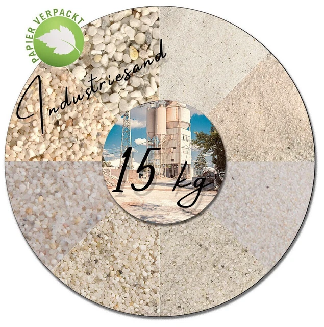 15kg weißer Kristall Quarzsand Industriesand Kunstharz Einstreuung Füllsand Sand