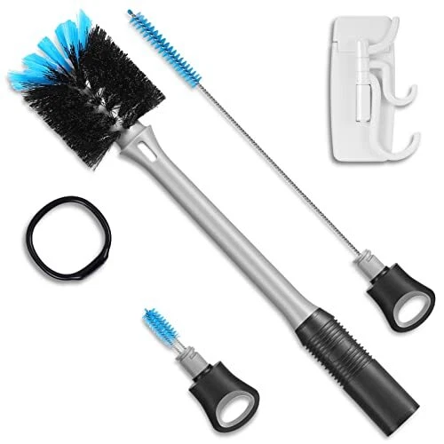 3-in-1 Bottle Brush with Straw Cleaning Brush and Nipple Cleaner, Long Handle...