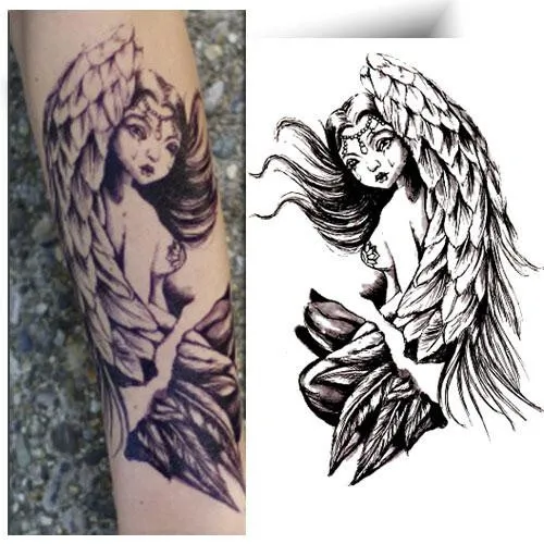 🌴 TATOUAGE TEMPORAIRE ANGE - Tattoo éphémère bras 🌴