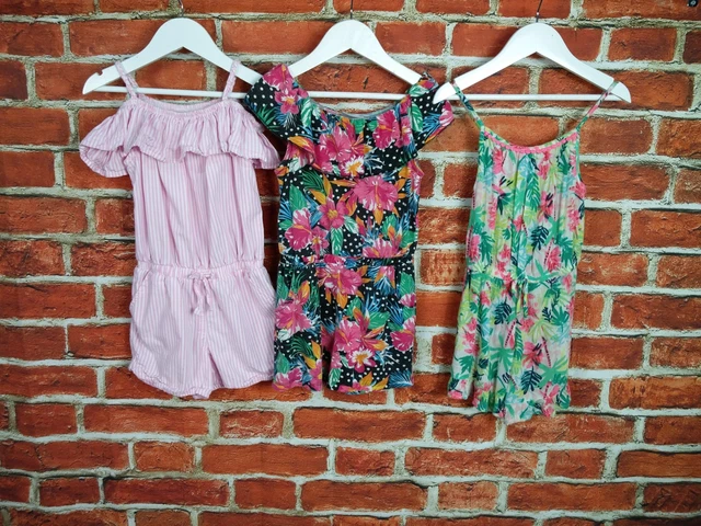 Girls Bundle Age 5-6 Years Next Matalan Playsuit Set Summer Beach Floral 116Cm