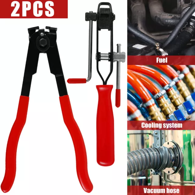 2Pcs CV Joint Boot Clamp Pliers Set Heavy Duty Car Banding Tools Kit ¤'