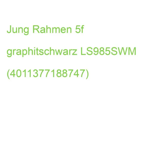 Jung Rahmen 5f graphitschwarz LS985SWM (4011377188747)