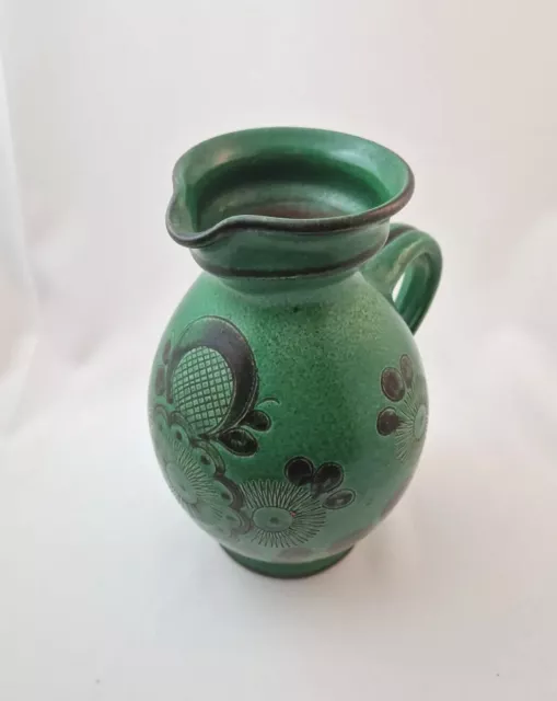 Wilhelm Kagel Vase Keramik Krug Groß Grün Vintage Studiokeramik Deutschland Alt