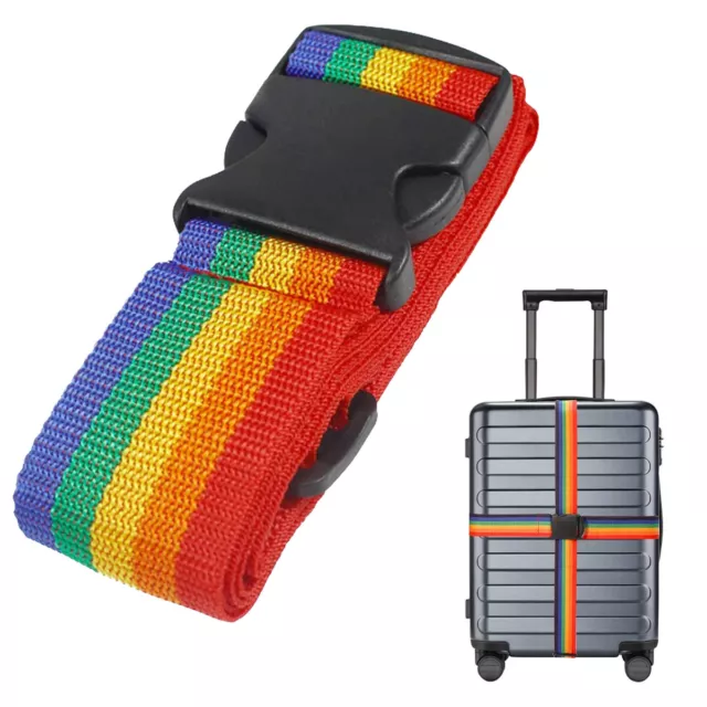 2x Adjustable Travel Luggage Suitcase Straps Belts Tie Secure
