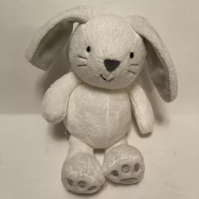 Carters Precious Firsts Target White Gray Plush Bunny Rabbit Baby Toy Rattle